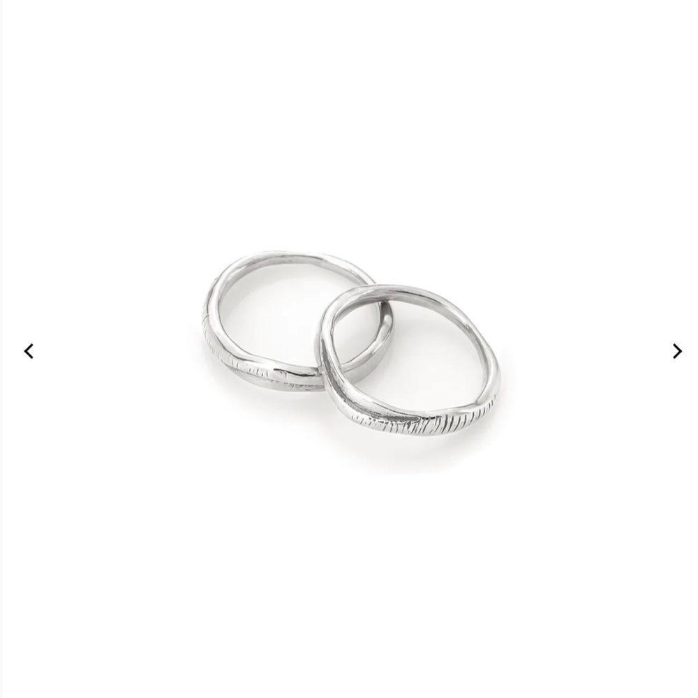 2 Sterling Silver Rings called the Invocation Stacking Set - Picture 2 of 3